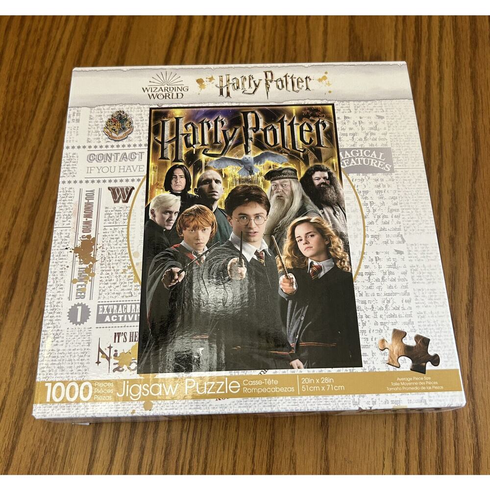 Harry Potter Cast Collage 1000 Piece Jigsaw Puzzle 20 x 28 New Sealed Aquarius